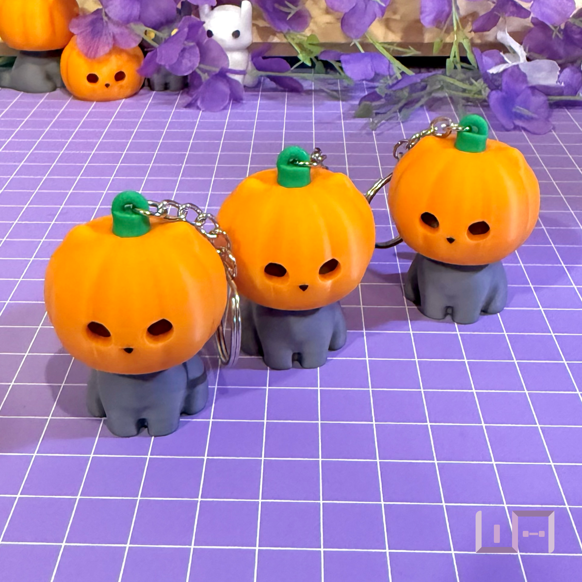 Pumpkin Cat Clicker (glow in the dark)