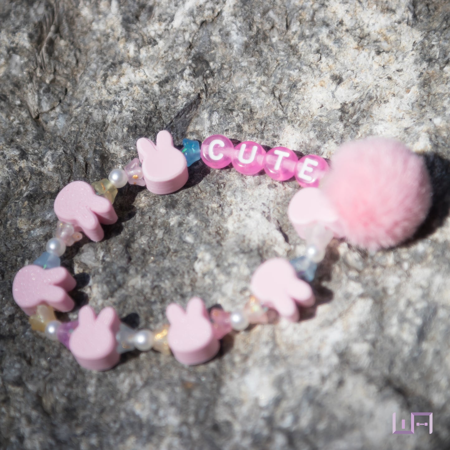 Pig Rabbit: 'Cute' Pompom Bracelet