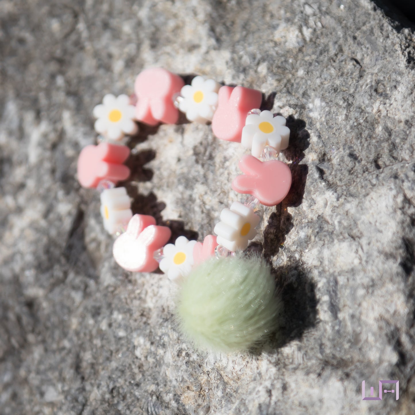 Pig Rabbit: Daisy Pompom Bracelet