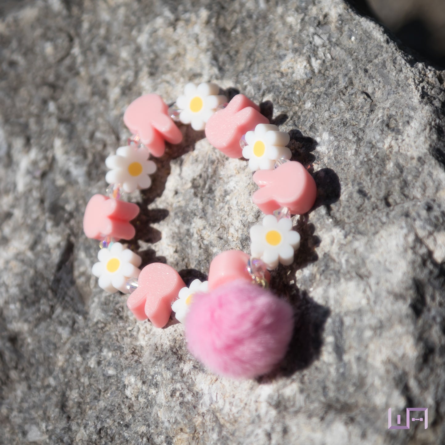 Pig Rabbit: Daisy Pompom Bracelet