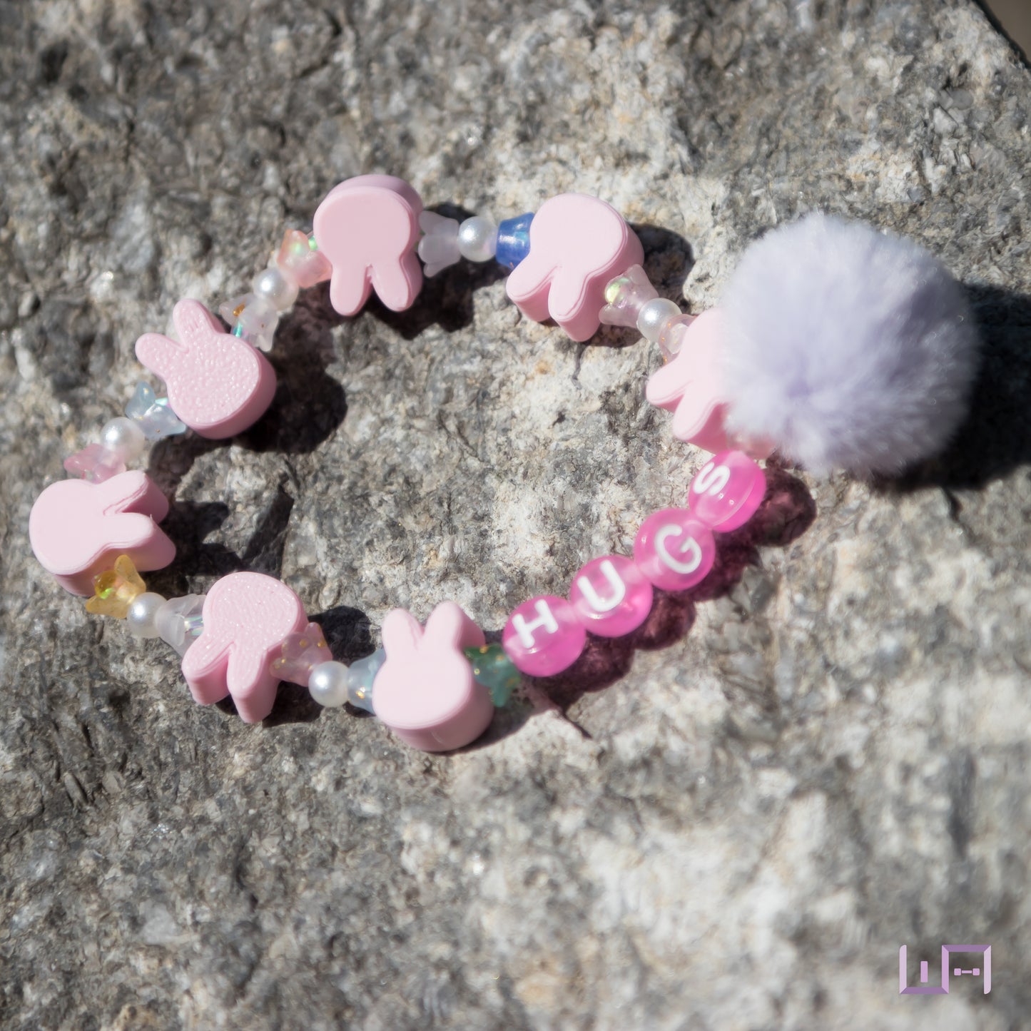 Pig Rabbit: 'Hugs' Pompom Bracelet